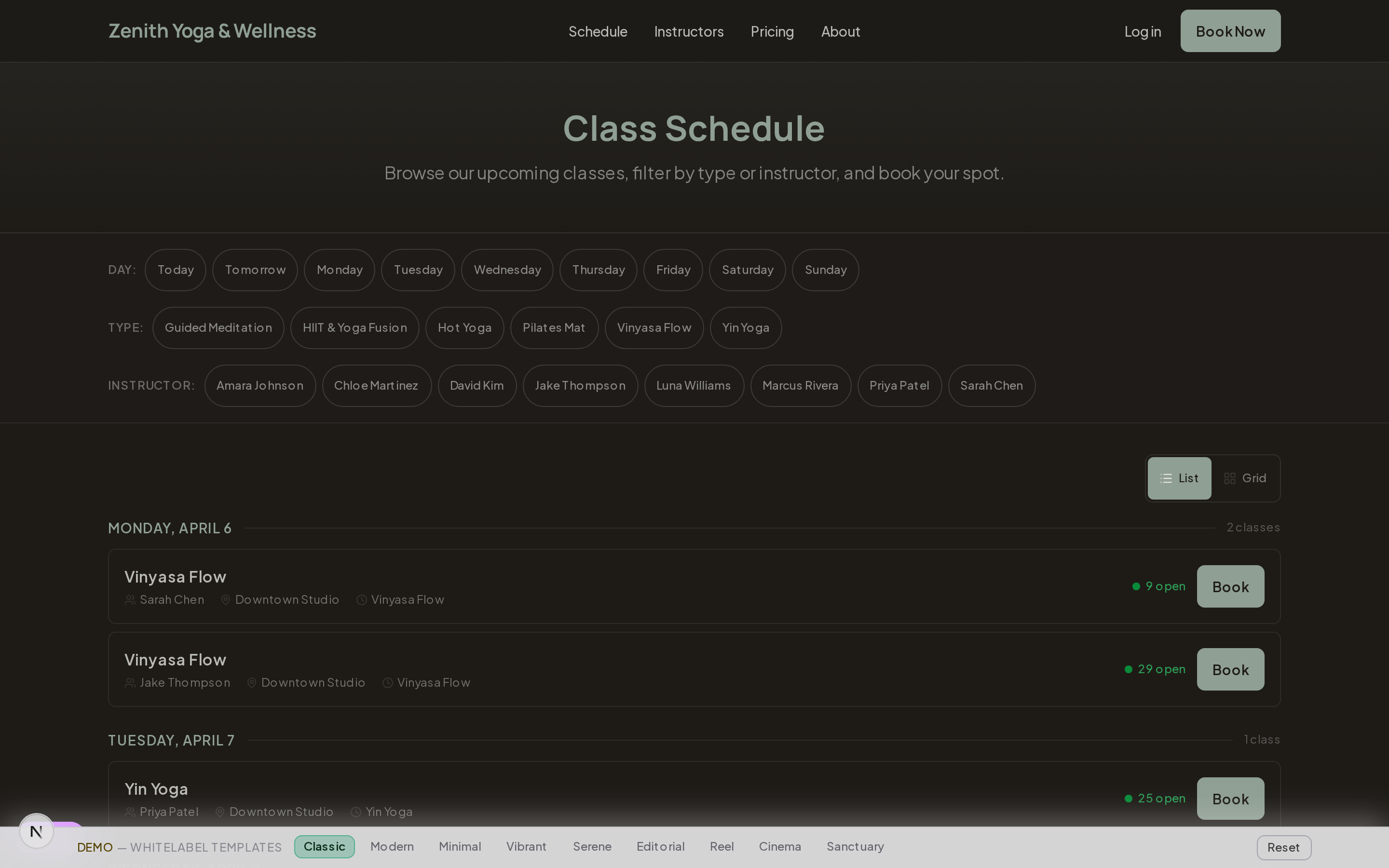 Members browse your schedule