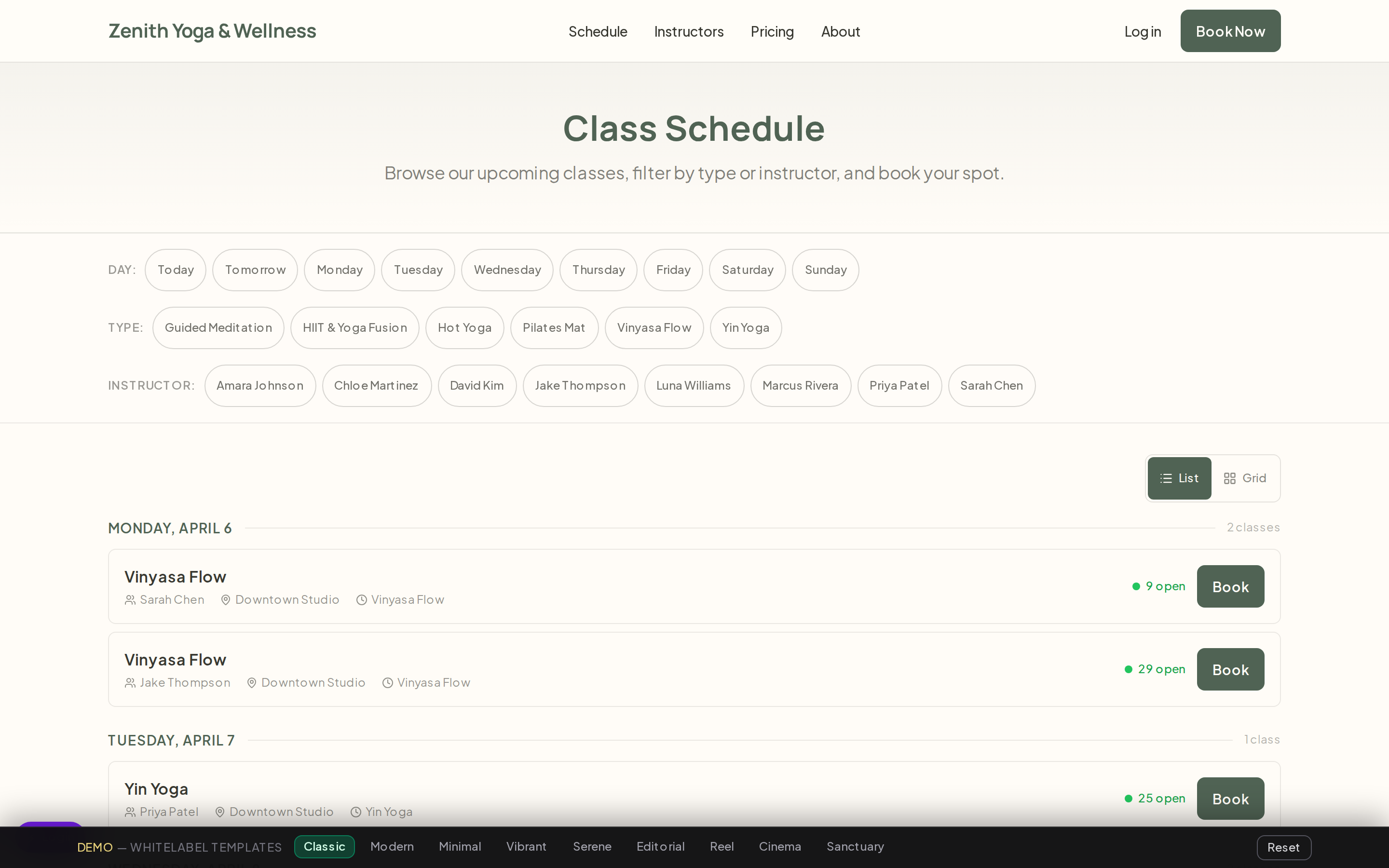 Members browse your schedule